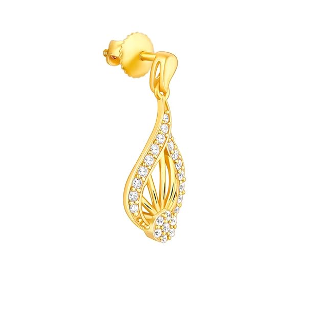 925 Silver Golden Glint Earrings| Drops to Gift Women & Girls | With Certificate of Authenticity and 925 Stamp