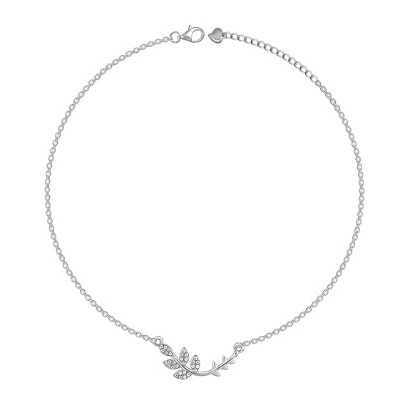 925 Silver Ivy Anklet | Gifts for Women and Girls | With Certificate of Authenticity and 925 Stamp