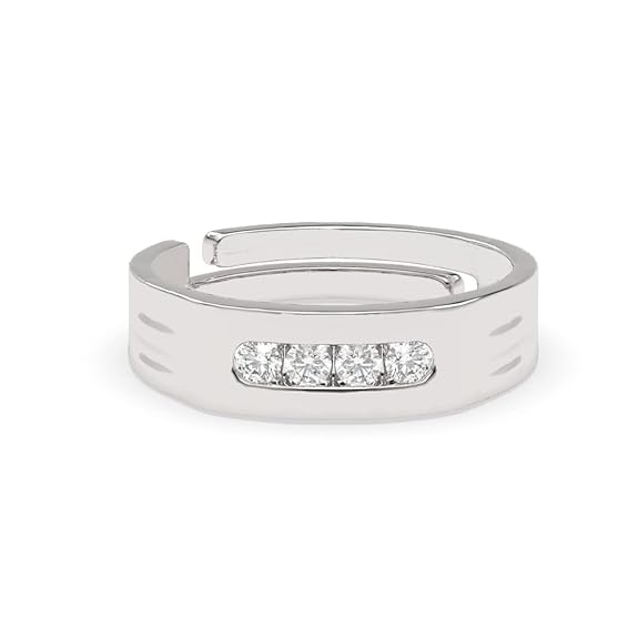 925 Sterling Silver Enzo Band Ring | Size Adjustable | Gift for Men & Boys