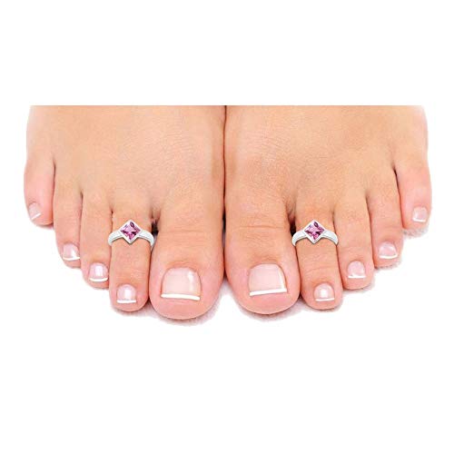 925 Sterling Silver Toe Rings Pair | Size Adjustable | Gift for Women and Girls