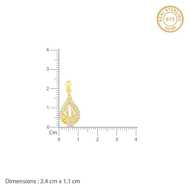 925 Silver Golden Glint Earrings| Drops to Gift Women & Girls | With Certificate of Authenticity and 925 Stamp