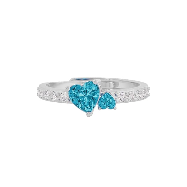 925 Sterling Silver 18K Gold and Rose Gold Plated Layered Love Dual Hearts Ring | Gift for Women and Girls