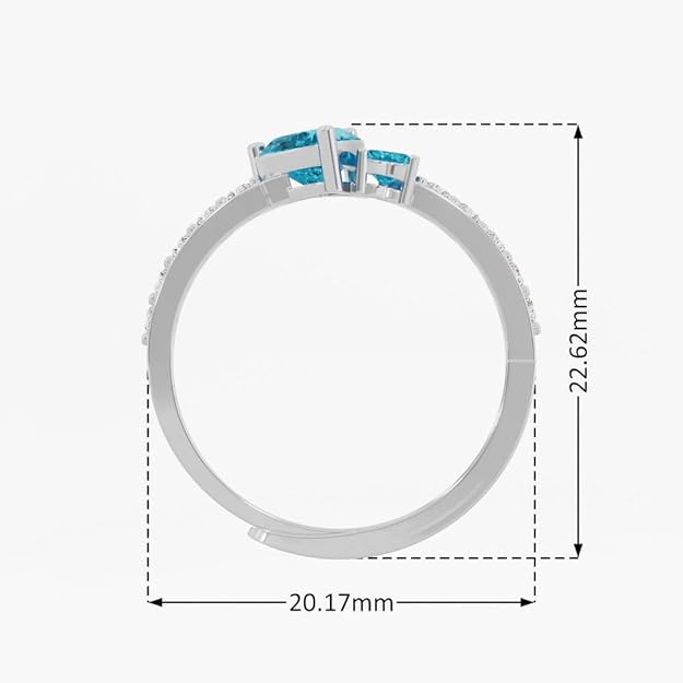 925 Sterling Silver 18K Gold and Rose Gold Plated Layered Love Dual Hearts Ring | Gift for Women and Girls