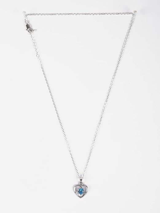 925 Sterling Silver Heart Pendant Necklace | with or Without Chain | Gift for Women and Girls