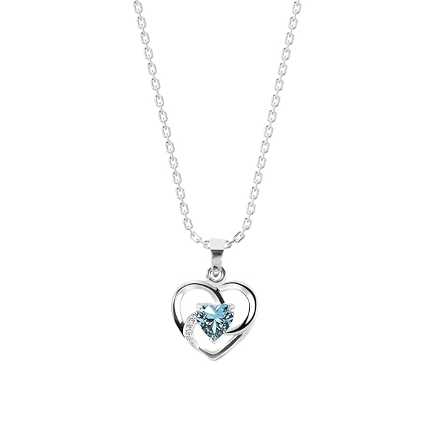 925 Sterling Silver Heart Pendant Necklace | with or Without Chain | Gift for Women and Girls