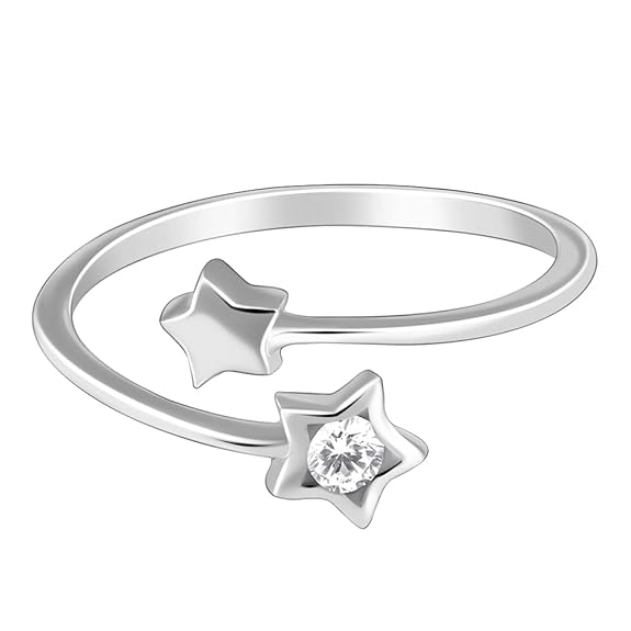 925 Silver Superstar Ring Adjustable | With Certificate Of Authenticity&925 Stamp