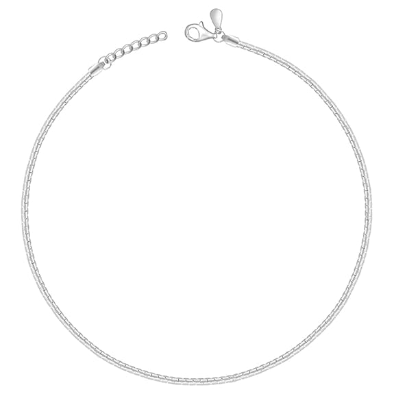 925 Silver Classy Anklet,single | Gifts for Women and Girls | With Certificate of Authenticity and 925 Stamp