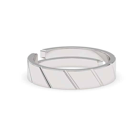 925 Sterling Silver Twist Band Ring | Size Adjustable | Gift for Men & Boys