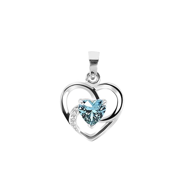 925 Sterling Silver Heart Pendant Necklace | with or Without Chain | Gift for Women and Girls