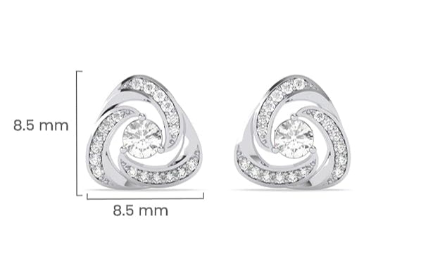 925 Sterling Silver Bianca Solitaire Earrings | Gift for Women and Girls