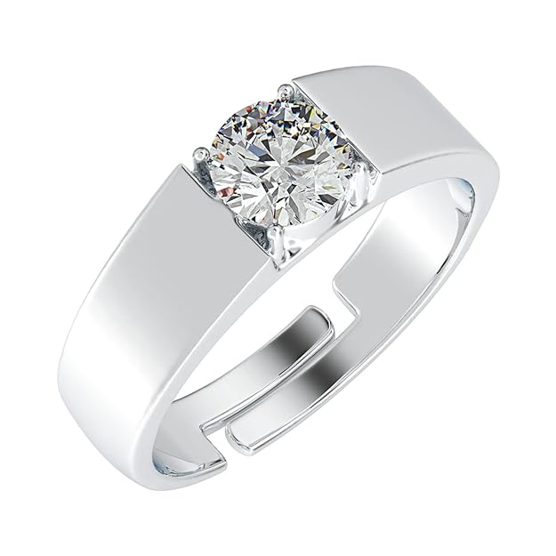 Pure 925 Sterling Silver Nario Adjustable Ring | Gift for Men and Boys | Partial Matte Finish
