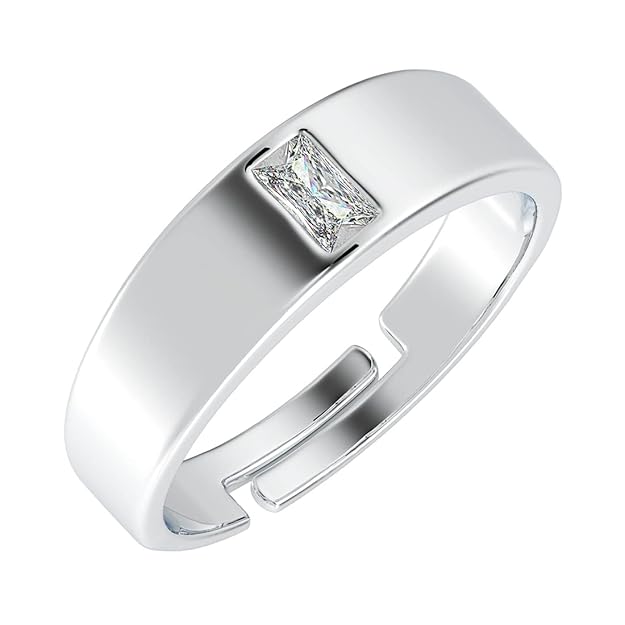 Pure 925 Sterling Silver Nario Adjustable Ring | Gift for Men and Boys | Partial Matte Finish