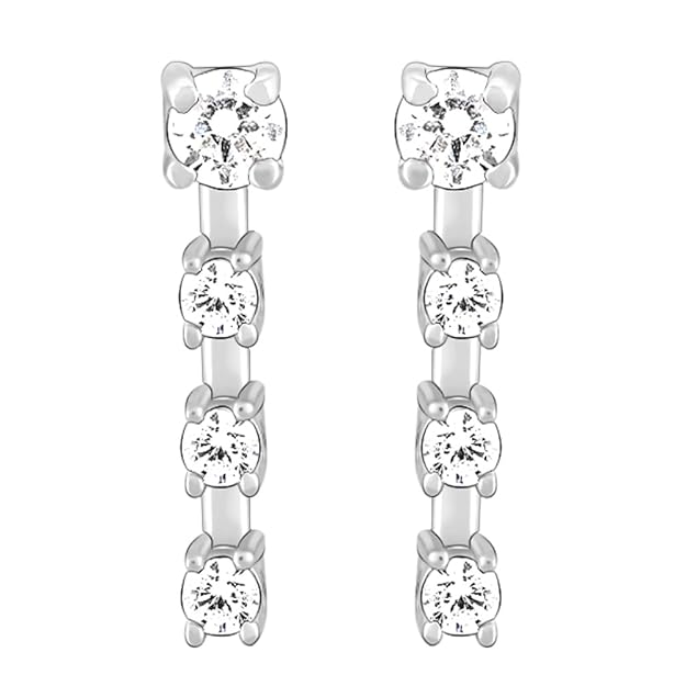 925 Silver Zirconia Square Earrings| drops to Gift Women & Girls