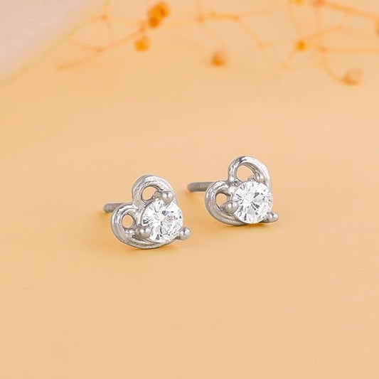 925 Silver Zircon Heart Studs Mini Studs Earrings | Gifts for Women & Girls