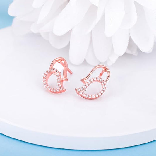 925 Silver Rose Gold Mango Magic Earrings| Drops to Gift Women & Girls | With Certificate of Authenticity and 925 Stamp