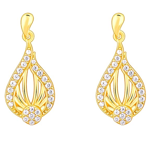 925 Silver Golden Glint Earrings| Drops to Gift Women & Girls | With Certificate of Authenticity and 925 Stamp