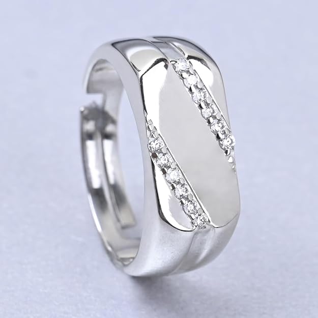 925 Sterling Silver Boaz Band Ring | Size Adjustable | Gift for Men & Boys