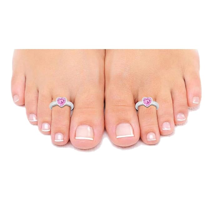 925 Sterling Silver Toe Rings Pair | Size Adjustable | Gift for Women and Girls