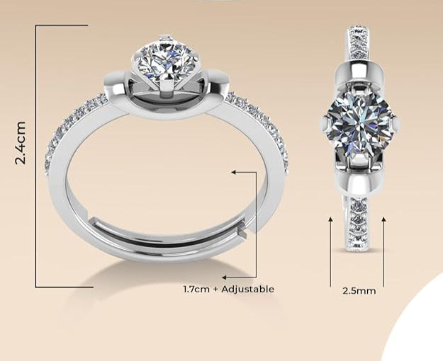 925 Pure Silver Adjustable Women Rings | Rings for Women and Girls