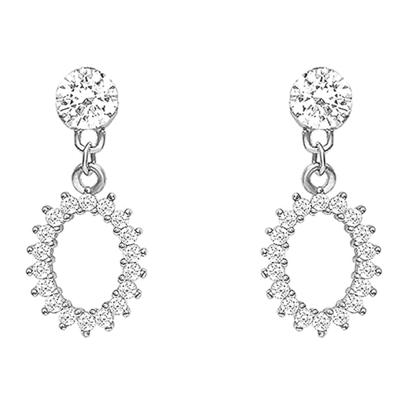 925 Silver Nikita's Hollow Zircon Drop Studs | Gifts for Girlfriend, Gifts for Women and Girls
