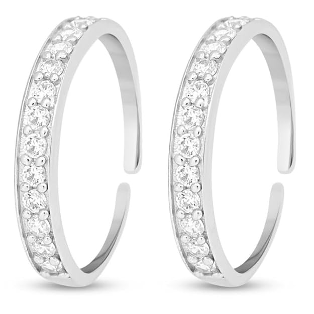 925 Sterling Silver Toe Rings Pair | Size Adjustable | Gift for Women and Girls