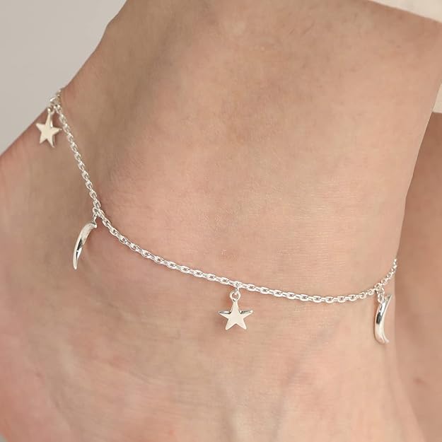 925 Sterling Silver Anklet Payal (Single) | Adjustable Chain | Gift for Women and Girls