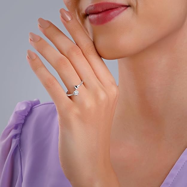 925 Silver Superstar Ring Adjustable | With Certificate Of Authenticity&925 Stamp