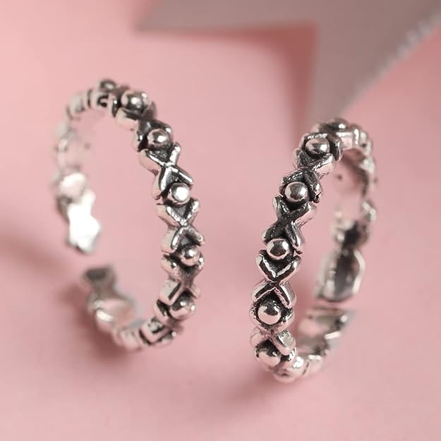 925 Sterling Silver Toe Rings Pair | Size Adjustable | Gift for Women and Girls