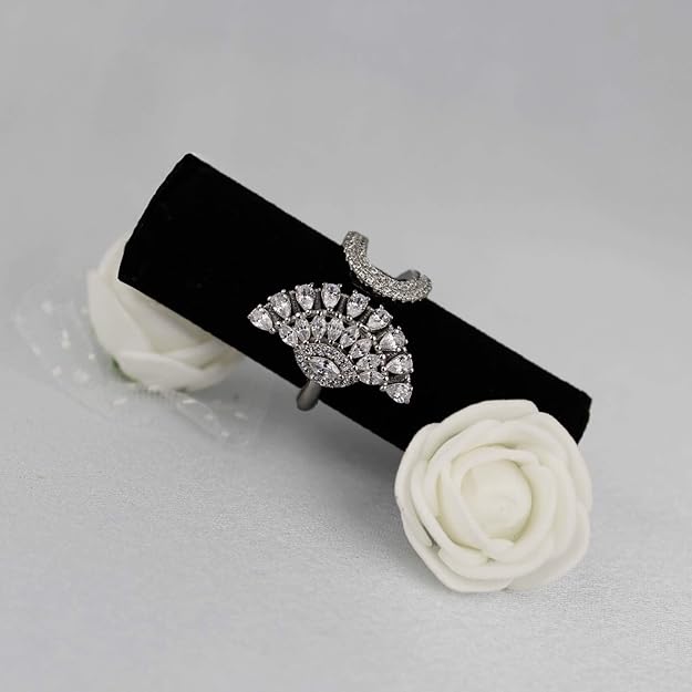 925 Silver Zircon Peacock Heritage Ring | Ring for Women & Girls