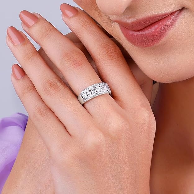 925 Silver Trilinear Ring | Gifts for Women and Girls