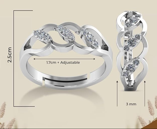 925 Pure Silver Adjustable Women Rings | Rings for Women and Girls