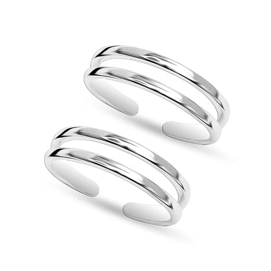 Pure Silver BIS Hallmarked Toe Ring Classic Linear Toe Rings for Women