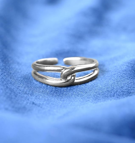 925 Sterling Silver Promise Knot Men Ring |Size Adjustable | Gift for Men & Boys