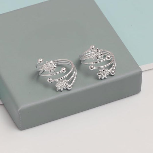 925 Sterling Silver BIS Hallmarked Cubic Zirconia Classic Toe Ring for Women