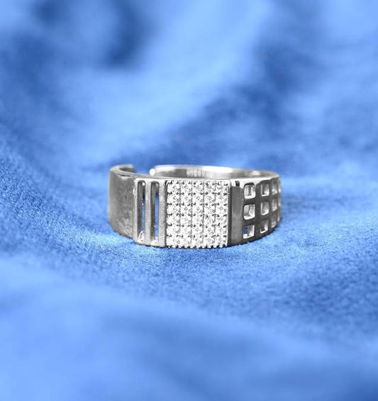 925 Sterling Silver Leon Men Ring | Adjustable Ring | Gift for Men and Boys
