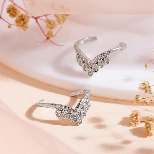 925 Sterling Silver Toe Rings Pair | Size Adjustable | Gift for Women and Girls