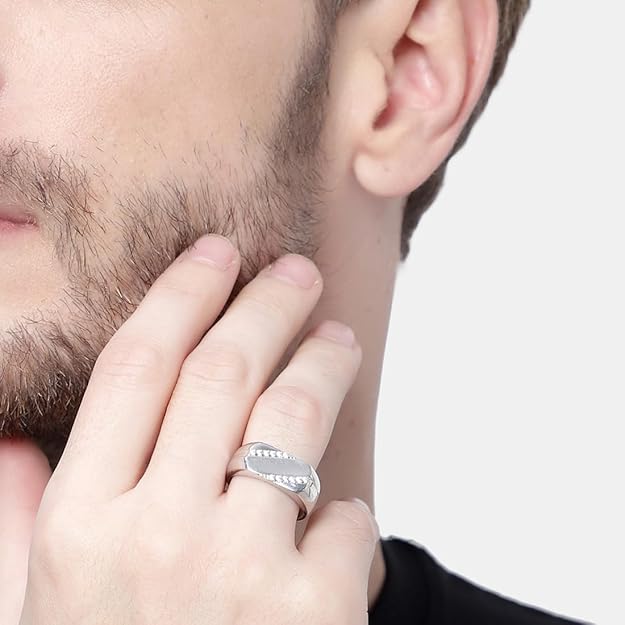 925 Sterling Silver Boaz Band Ring | Size Adjustable | Gift for Men & Boys