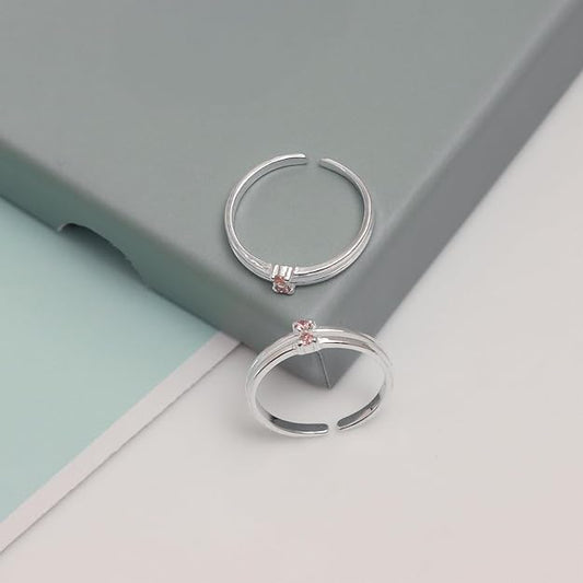 925 Sterling Silver CZ Toe Ring for Women | BIS Hallmarked Traditional Classic Cubic Zirconia Toe Rings | Elegant and Comfortable Toering Jewelry Gift