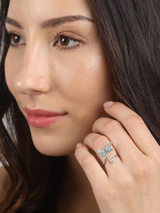 925 Sterling Silver Butterfly Open Ring | Gift for Women & Girls