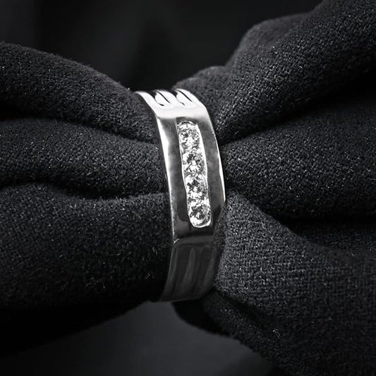 925 Sterling Silver Enzo Band Ring | Size Adjustable | Gift for Men & Boys