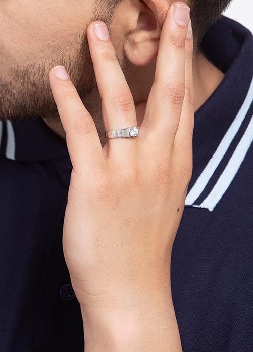 Pure 925 Sterling Silver Nario Adjustable Ring | Gift for Men and Boys | Partial Matte Finish