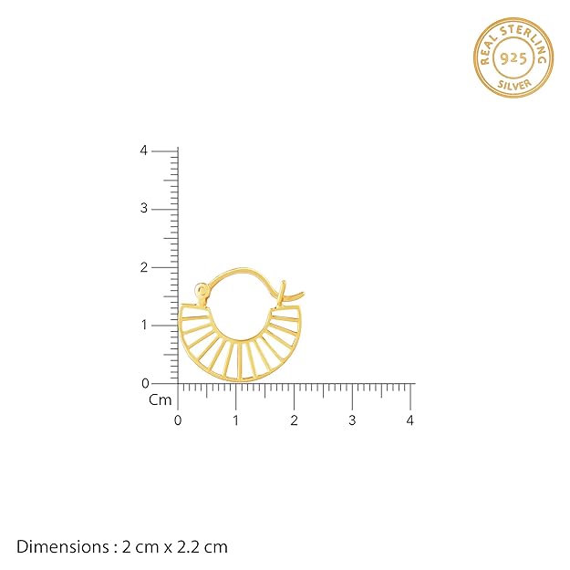 925 Silver Golden Endearing Love Earrings | Hoops to Gift Women & Girls