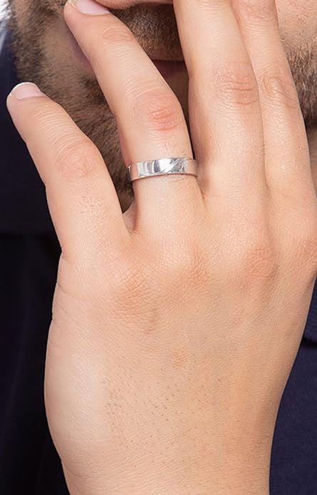 Pure 925 Sterling Silver Nario Adjustable Ring | Gift for Men and Boys | Partial Matte Finish