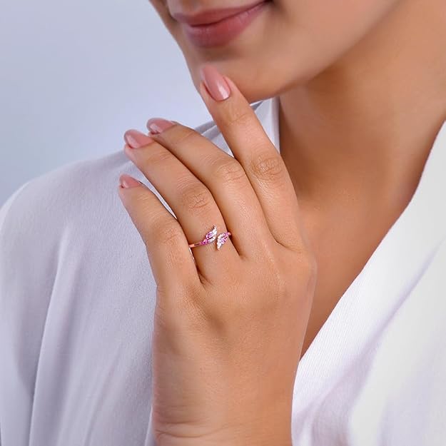 925 Silver Rose plated Gold Dream Chaser Ring