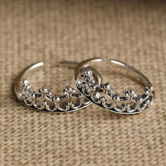 925 Sterling Silver Toe Rings Pair | Size Adjustable | Gift for Women and Girls