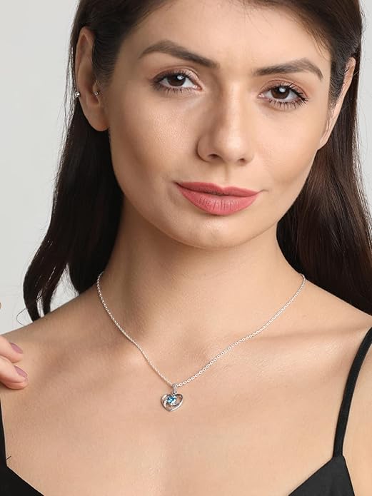 925 Sterling Silver Heart Pendant Necklace | with or Without Chain | Gift for Women and Girls