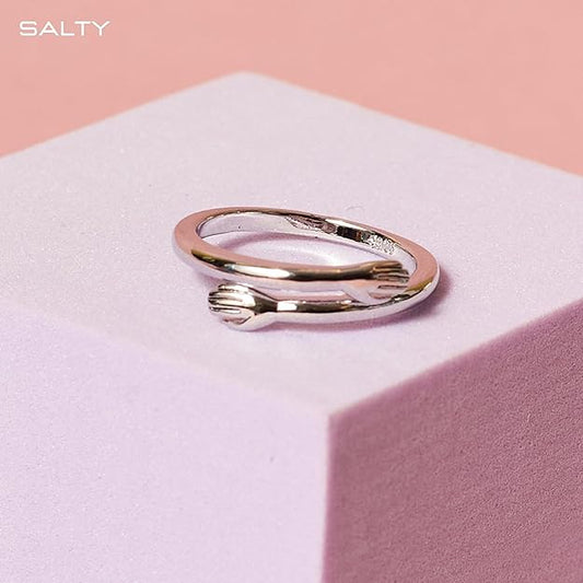 Promise Hug Finger Ring for Women | Adjustable Fancy Jewellery Design | Latest Fashion Accessories for Girls | Minimal Jewelry | Ideal for Gifting