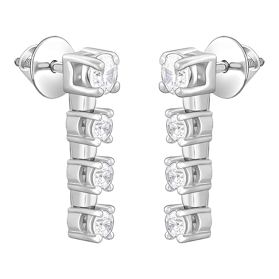 925 Silver Zirconia Square Earrings| drops to Gift Women & Girls
