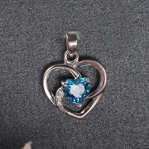 925 Sterling Silver Heart Pendant Necklace | with or Without Chain | Gift for Women and Girls
