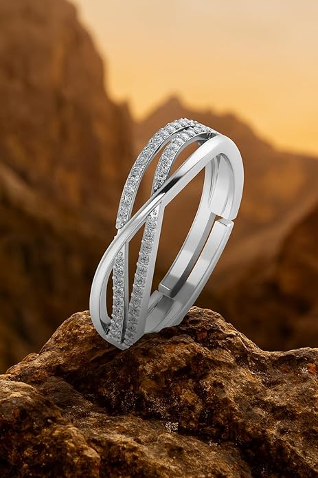 925 Sterling Silver Adjustable Infinity Ring | Wedding & Engagement Jewelry